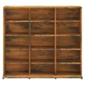 vidaXL CD skrinka dymový dub 100x23x89,5 cm spracované drevo