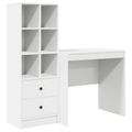 vidaXL Stôl Biela 125,5 x 50 x 127 cm 2 ks