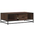 vidaXL Konferenčný stolík hnedý dub 100x57x35 cm kompozit. drevo a kov
