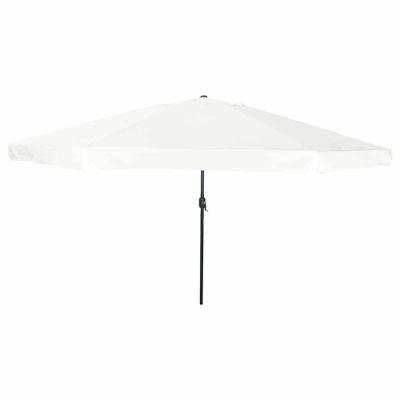 vidaXL Záhradný slnečník Piesková 394 x 394 x 248 cm Polyester a oceľ
