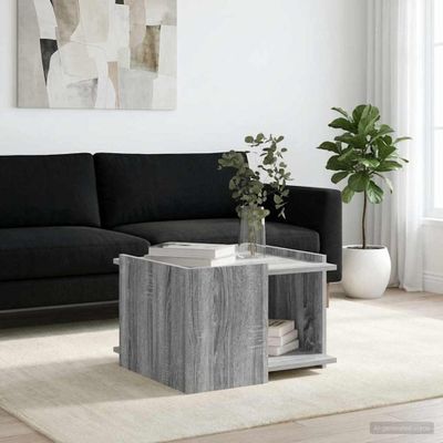 vidaXL Konferenčný stolík Sivá sonoma 50,5 x 50 x 33 cm
