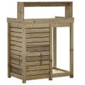 vidaXL Stôl na presádzanie s policami 82,5x50x109,5 cm impreg.borovica