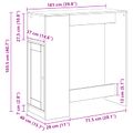 vidaXL Barový stôl 101 x 40 x 103,5 cm Kompozitné drevo Čierny dub