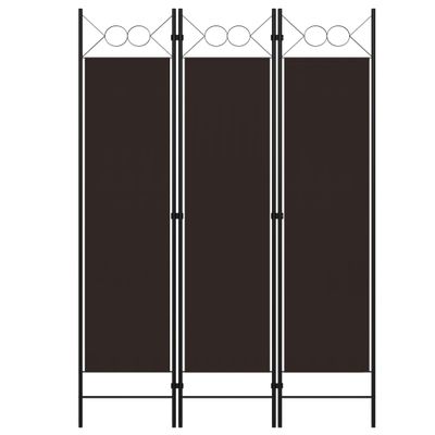 vidaXL Paraván s 3 panelmi, hnedý 120x180 cm