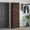 vidaXL Botník so 4 výklopnými zásuvkami hnedý dub 60x42x204 cm