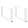 vidaXL Nohy konferenčného stolíka v tvare U, 2 ks, biele, 70 x (30-31) cm, oceľové