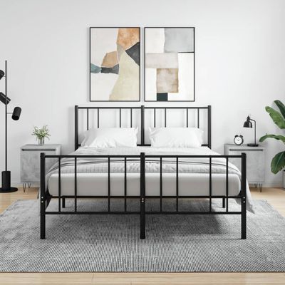 vidaXL Nočné skrinky 2 ks betónovo sivé 40x30x50 cm kompozitné drevo