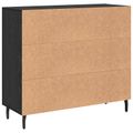 vidaXL Servírovacia skriňa Čierny dub 90 x 34 x 80 cm Kompozitné drevo
