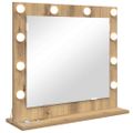 vidaXL Toaletné zrkadlo Remeselný dub 60 x 55 x 18 cm Obdĺžnikový