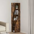 vidaXL Rohová skrinka 32x32x140cm Kompozitné drevo Dymová dub