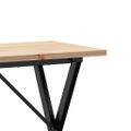 vidaXL Jedálenský stolík v tvare X 100x50x75,5 cm borovica a oceľ