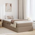 vidaXL Postel s úložným prostorem a matrací Kapučínová 90 x 200 cm