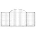 vidaXL Oblúkové gabionové koše 13ks 200x30x80/100cm pozinkované železo