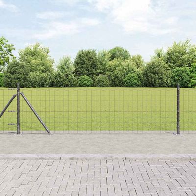 vidaXL Euro plot s betónovým podstavcom 50 x 0,6 m PVC potiahnutá oceľ
