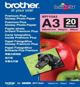 Brother - Originálny lesklý fotopapier BP71GA3, formát A3