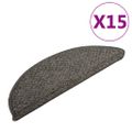 vidaXL Kobercové nášľapy na schody 15 ks antracitové 56x17x3 cm