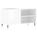 vidaXL Skrinka na platne lesklá biela 85x38x48 cm kompozitné drevo