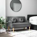 vidaXL Lavička s vankúšmi tmavosivá 113x64,5x75,5 cm látka