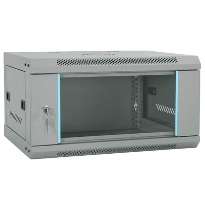 vidaXL Sieťový kabinet s úložiskom Sivá 60 x 45 x 35 cm Oceľ
