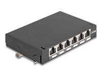 Mini Desktop Patch Panel RJ45 jack 6 portov