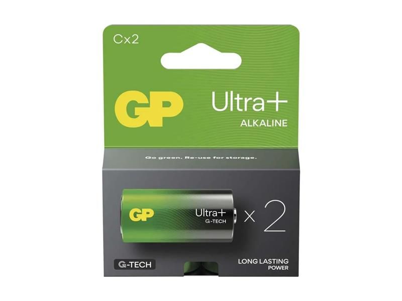 Batérie C (R14) alkalická GP Ultra Plus 2ks