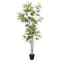 vidaXL Umelý bambusový strom Zelená 75,5 x 18 x 175 cm Látka a bambus