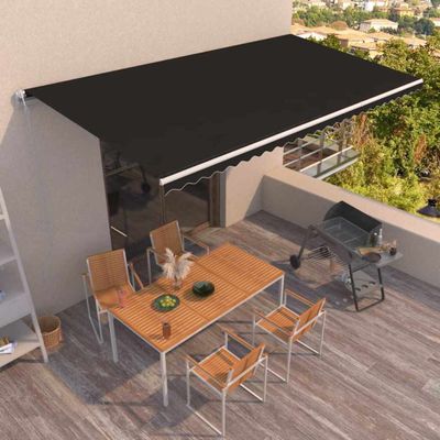 vidaXL Automaticky zaťahovacia markíza 600x300 cm antracitová