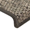 vidaXL Schodové rohože 15 ks 65x21x4 cm béžovo-sivé s obdĺžnikovým okrajom