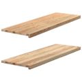 vidaXL Okenný parapet 2 ks 120x40x2 cm neošetrený dubový masív