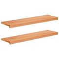 vidaXL Parapety 2 ks Lak 90 x 25 x 2 cm Masívne bukové drevo