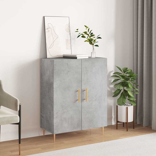 vidaXL Komoda betónovo sivá 69,5x34x90 cm kompozitné drevo