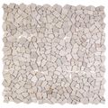 vidaXL Mozaikové dlaždice Krémová 30 x 30 cm Mramor