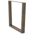 vidaXL Nohy k jedálenskému stolu v tvare V, 3 ks, prírodná oceľ, 90 x (72-73,3) cm, oceľ