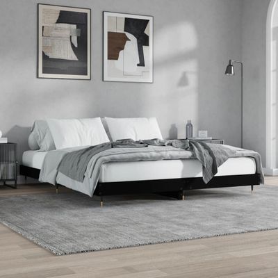 vidaXL Posteľný rám čierny 200x200 cm kompozitné drevo