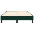 vidaXL Posteľný rám s boxspringom tmavozelený 120x200 cm zamat