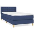 vidaXL Boxspring posteľ s matracom modrá 100x200 cm látka