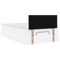 vidaXL Osmanský rám postele s matracom biela 120x200 cm umelá koža