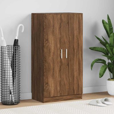 vidaXL Skrinka na topánky hnedý dub 55x35x108 cm imitácia dreva