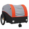 vidaXL Vozík za bicykel, čierno oranžový 30 kg, železo