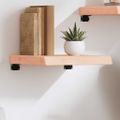vidaXL Nástenná polica 40x40x(2-6) cm neošetrený dubový masív