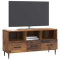 vidaXL TV skrinka Staré drevo 102 x 34,5 x 50 cm Kompozitné drevo