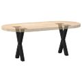 vidaXL Nohy konferenčného stolíka v tvare X, 2 ks, čierne, 28 x (42-43) cm, oceľové