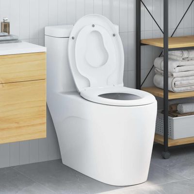 vidaXL WC sedadlo Biela 47 x 37 x 4 cm Duroplast