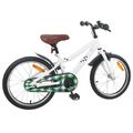 vidaXL Detské Kolo 18 Palcov pre deti od 5 do 7 rokov Biela