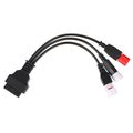 SIXTOL OBD-II redukcia 3-pin/4-pin/6-pin pre moto Yamaha a Honda MECHANIC CABLE 23