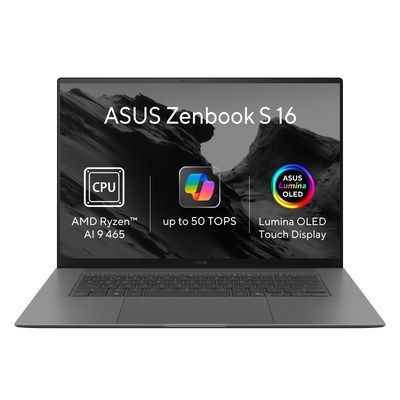 ASUS Zenbook S16 OLED/UM5606GA-OLED592XZ/AI9-465/16''/2880x1800/T/32GB/512GB/AMD int/W11P/Grey/2R