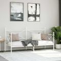 VidaXL Denná posteľ bez matraca Biela 75x190 cm Oceľ