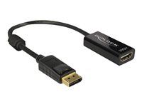 Video adaptér - DisplayPort s pinmi (samec) do HDMI so zdierkami (samica) - 20 cm - čierna - podporuje 4K
