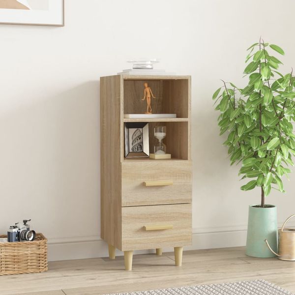 vidaXL Komoda dub sonoma 34,5x34x90 cm spracované drevo