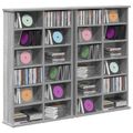 vidaXL CD Skrinka 2 ks Sivý Sonoma 60 x 17 x 92 cm Kompozitné drevo